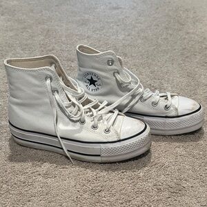 Converse White High-Top Canvas Sneakers